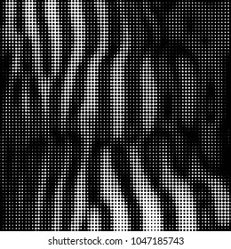 Spotted black and white grunge vector line background. Abstract halftone illustration background. Grunge grid polka dot background pattern
