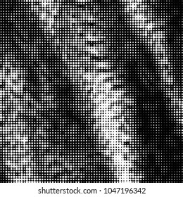 Spotted black and white grunge vector line background. Abstract halftone illustration background. Grunge grid polka dot background pattern
