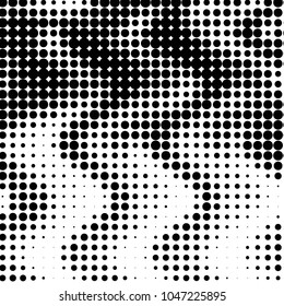 Spotted black and white grunge vector line background. Abstract halftone illustration background. Grunge grid polka dot background pattern
