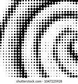 Spotted black and white grunge vector line background. Abstract halftone illustration background. Grunge grid polka dot background pattern
