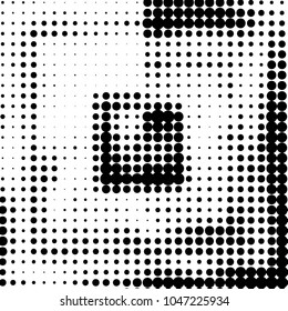 Spotted black and white grunge vector line background. Abstract halftone illustration background. Grunge grid polka dot background pattern
