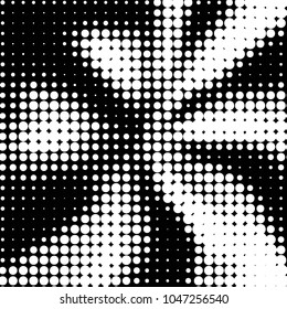 Spotted black and white grunge vector line background. Abstract halftone illustration background. Grunge grid polka dot background pattern
