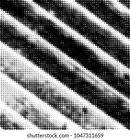 Spotted black and white grunge vector line background. Abstract halftone illustration background. Grunge grid polka dot background pattern
