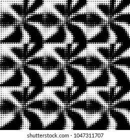 Spotted black and white grunge vector line background. Abstract halftone illustration background. Grunge grid polka dot background pattern
