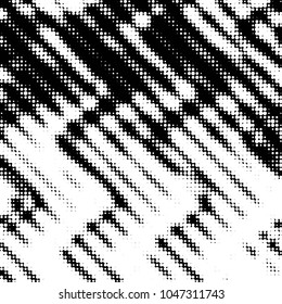 Spotted black and white grunge vector line background. Abstract halftone illustration background. Grunge grid polka dot background pattern
