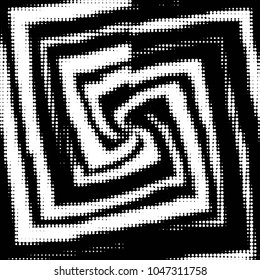 Spotted black and white grunge vector line background. Abstract halftone illustration background. Grunge grid polka dot background pattern
