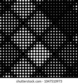 Spotted black and white grunge vector line background. Abstract halftone illustration background. Grunge grid polka dot background pattern
