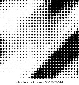 Spotted black and white grunge vector line background. Abstract halftone illustration background. Grunge grid polka dot background pattern

