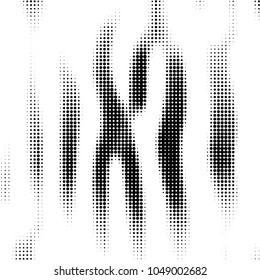 Spotted black and white grunge vector line background. Abstract halftone illustration background. Grunge grid polka dot background pattern
