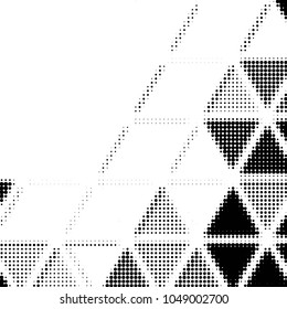 Spotted black and white grunge vector line background. Abstract halftone illustration background. Grunge grid polka dot background pattern
