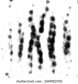 Spotted black and white grunge vector line background. Abstract halftone illustration background. Grunge grid polka dot background pattern
