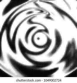 Spotted black and white grunge vector line background. Abstract halftone illustration background. Grunge grid polka dot background pattern
