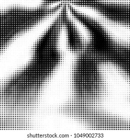 Spotted black and white grunge vector line background. Abstract halftone illustration background. Grunge grid polka dot background pattern
