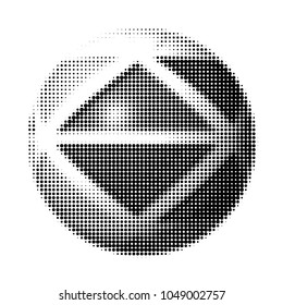 Spotted black and white grunge vector line background. Abstract halftone illustration background. Grunge grid polka dot background pattern
