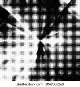 Spotted black and white grunge vector line background. Abstract halftone illustration background. Grunge grid polka dot background pattern
