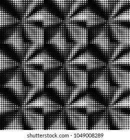 Spotted black and white grunge vector line background. Abstract halftone illustration background. Grunge grid polka dot background pattern
