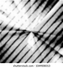 Spotted black and white grunge vector line background. Abstract halftone illustration background. Grunge grid polka dot background pattern
