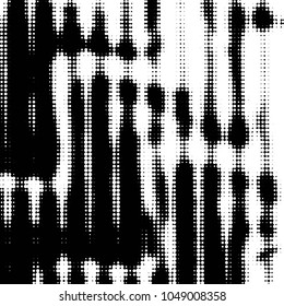 Spotted black and white grunge vector line background. Abstract halftone illustration background. Grunge grid polka dot background pattern
