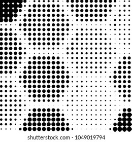Spotted black and white grunge vector line background. Abstract halftone illustration background. Grunge grid polka dot background pattern
