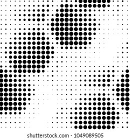 Spotted black and white grunge vector line background. Abstract halftone illustration background. Grunge grid polka dot background pattern
