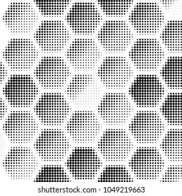 Spotted black and white grunge vector line background. Abstract halftone illustration background. Grunge grid polka dot background pattern
