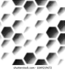 Spotted black and white grunge vector line background. Abstract halftone illustration background. Grunge grid polka dot background pattern
