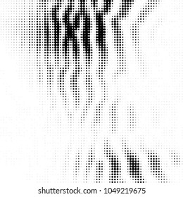 Spotted black and white grunge vector line background. Abstract halftone illustration background. Grunge grid polka dot background pattern

