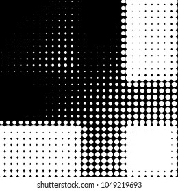 Spotted black and white grunge vector line background. Abstract halftone illustration background. Grunge grid polka dot background pattern

