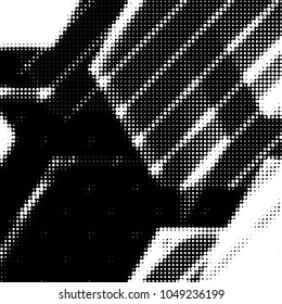 Spotted black and white grunge vector line background. Abstract halftone illustration background. Grunge grid polka dot background pattern
