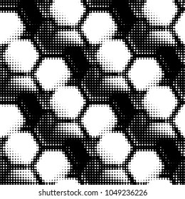Spotted black and white grunge vector line background. Abstract halftone illustration background. Grunge grid polka dot background pattern
