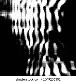 Spotted black and white grunge vector line background. Abstract halftone illustration background. Grunge grid polka dot background pattern
