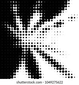 Spotted black and white grunge vector line background. Abstract halftone illustration background. Grunge grid polka dot background pattern

