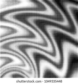 Spotted black and white grunge vector line background. Abstract halftone illustration background. Grunge grid polka dot background pattern
