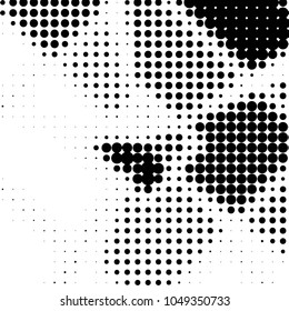 Spotted black and white grunge vector line background. Abstract halftone illustration background. Grunge grid polka dot background pattern
