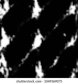 Spotted black and white grunge vector line background. Abstract halftone illustration background. Grunge grid polka dot background pattern
