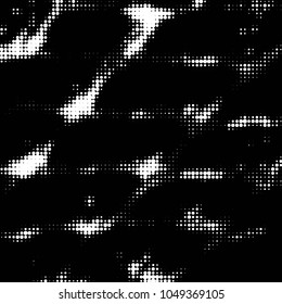 Spotted black and white grunge vector line background. Abstract halftone illustration background. Grunge grid polka dot background pattern
