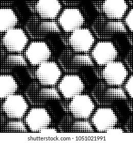 Spotted black and white grunge vector line background. Abstract halftone illustration background. Grunge grid polka dot background pattern

