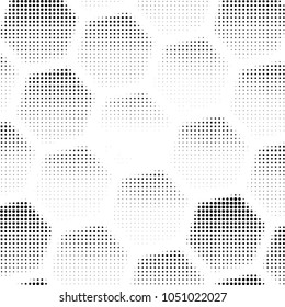 Spotted black and white grunge vector line background. Abstract halftone illustration background. Grunge grid polka dot background pattern

