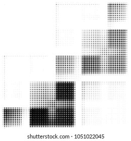 Spotted black and white grunge vector line background. Abstract halftone illustration background. Grunge grid polka dot background pattern

