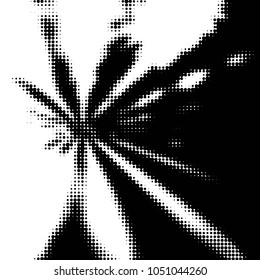 Spotted black and white grunge vector line background. Abstract halftone illustration background. Grunge grid polka dot background pattern
