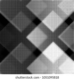 Spotted black and white grunge vector line background. Abstract halftone illustration background. Grunge grid polka dot background pattern
