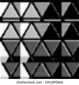 Spotted black and white grunge vector line background. Abstract halftone illustration background. Grunge grid polka dot background pattern
