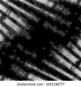 Spotted black and white grunge vector line background. Abstract halftone illustration background. Grunge grid polka dot background pattern
