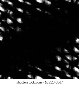 Spotted black and white grunge vector line background. Abstract halftone illustration background. Grunge grid polka dot background pattern
