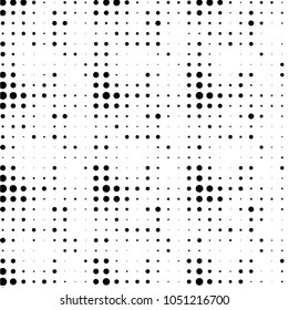 Spotted black and white grunge vector line background. Abstract halftone illustration background. Grunge grid polka dot background pattern
