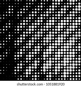 Spotted black and white grunge vector line background. Abstract halftone illustration background. Grunge grid polka dot background pattern
