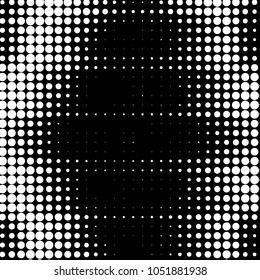 Spotted black and white grunge vector line background. Abstract halftone illustration background. Grunge grid polka dot background pattern
