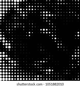 Spotted black and white grunge vector line background. Abstract halftone illustration background. Grunge grid polka dot background pattern
