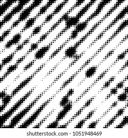 Spotted black and white grunge vector line background. Abstract halftone illustration background. Grunge grid polka dot background pattern
