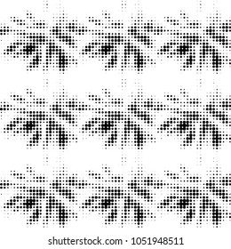 Spotted black and white grunge vector line background. Abstract halftone illustration background. Grunge grid polka dot background pattern
